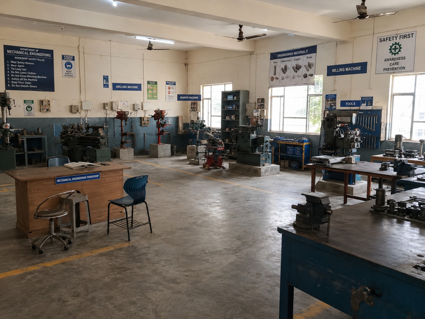 Mechanical Engg. Lab & Workshop at MITS Lucknow